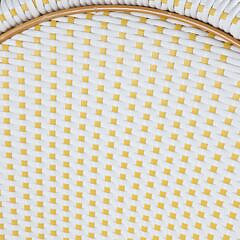 Set of Four Serena and Lily Yellow and White Cafe Chairs