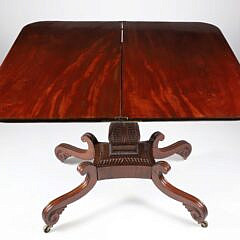 Regency Carved Mahogany Games Table, circa 1815