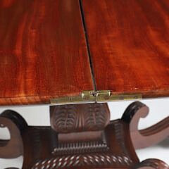 Regency Carved Mahogany Games Table, circa 1815