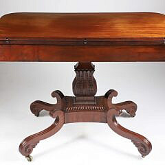 Regency Carved Mahogany Games Table, circa 1815
