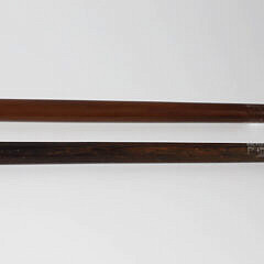 Two Whaler Made Clenched Fist Walking Sticks, 19th Century
