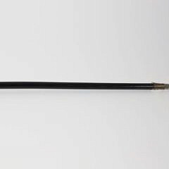 Continental Enamel and Sterling Silver Duck Head With Glass Eyes Walking Stick, 19th Century