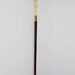 Asian Engraved Gold Filled Walking Stick, 19th Century