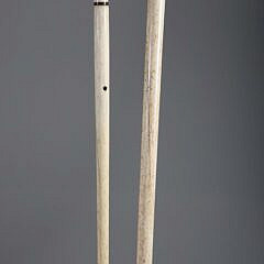 Two Whaler Made Polyhedron Walking Sticks, 19th Century