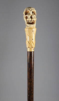 Large Japanese Erotic Grip Walking Stick, 19th Century