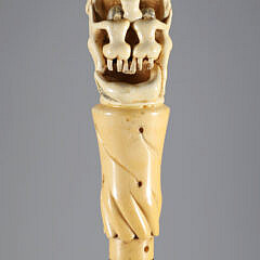 Large Japanese Erotic Grip Walking Stick, 19th Century