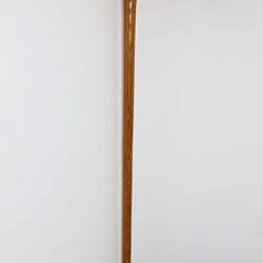 Polychromed Scrimshaw Japanese Deity Grip Walking Stick, 19th Century