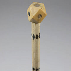 Whaler Made Polyhedron Knob Walking Stick, 19th Century
