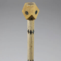 Whaler Made Polyhedron Knob Walking Stick, 19th Century