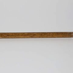 Twin Carved Bust Grip Walking Stick, 19th Century