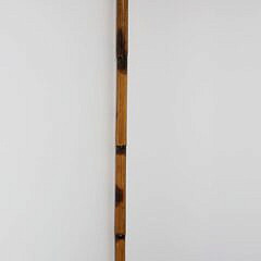 Carved Forest Grip with Child and Fawn Walking Stick, 19th Century