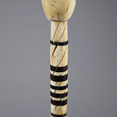 Whaler Made Knob Grip Walking Stick, 19th Century