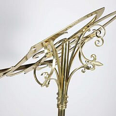 English Victorian Gothic Style Brass Lectern or Music Stand, 19th Century
