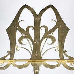 English Victorian Gothic Style Brass Lectern or Music Stand, 19th Century