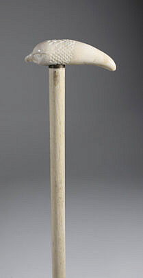 Whaler Made Bird Grip Walking Stick, 19th Century