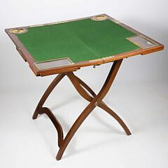Asprey London English Folding Game Table, 19th Century