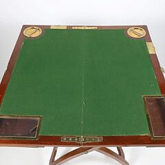 Asprey London English Folding Game Table, 19th Century