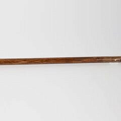 Blue Stone Orb Grip Walking Stick, 19th Century