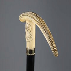 Carved Eiffel Tower, Paris 1889 Grip Cane