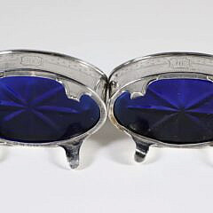 Pair of George III Sterling Silver Salt Cellars, Henry Chawener, London, 1790