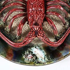 Vintage Palissy Majolica Lobster Plate