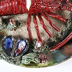 Vintage Palissy Majolica Lobster Plate