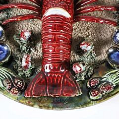 Vintage Palissy Majolica Lobster Plate