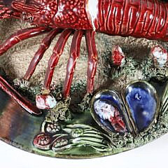 Vintage Palissy Majolica Lobster Plate