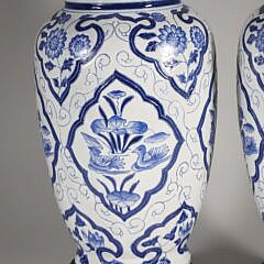 Pair of Blue and White Chinese Porcelain Lamps, 20th Century