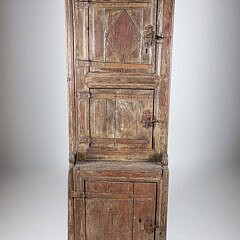 Colonial Carved Two-Door Cupboard, 18th Century