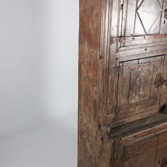 Colonial Carved Two-Door Cupboard, 18th Century