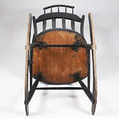 American Black Painted Comb Back Windsor Rocker, 19th Century