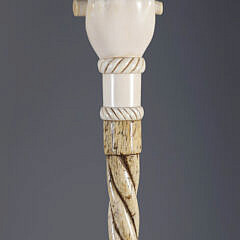 Whaler Made Clenched Fist Grip Holding a Rod Walking Stick, 19th Century
