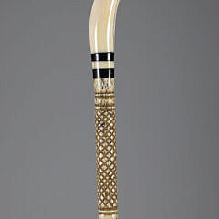 Whaler Made Curved Grip Walking Stick, 19th Century
