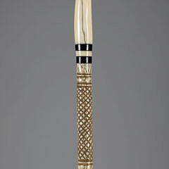 Whaler Made Curved Grip Walking Stick, 19th Century