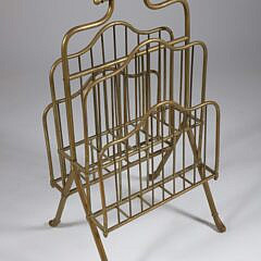 Vintage Brass Magazine Stand