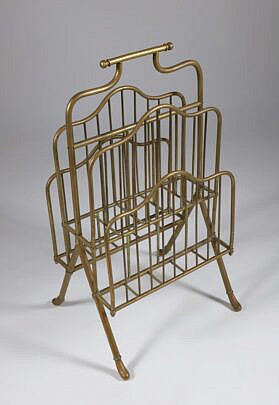 Vintage Brass Magazine Stand