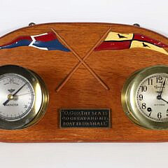 Kenyon Clock Barometer Set from the Yacht "Wayferer"