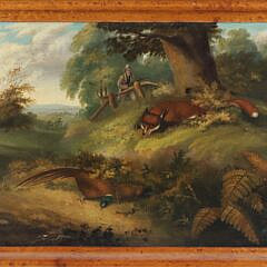 English oil Canvas "The Hunt", 19th Century