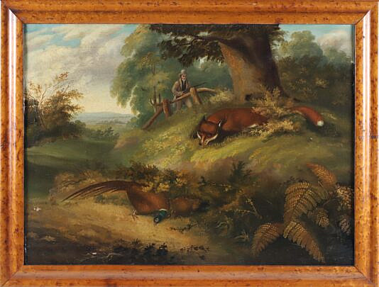 English oil Canvas "The Hunt", 19th Century
