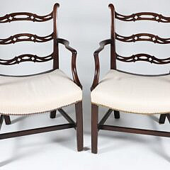 Pair of English Mahogany Armchairs