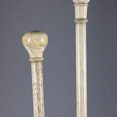 Two Whaler Made Walking Sticks, 19th Century