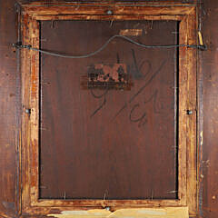 Johann Cornelius Mertz Oil on Mahogany Panel “When Will He Return”
