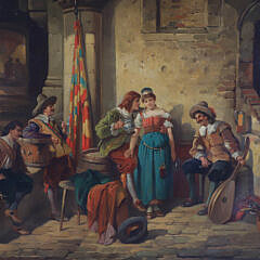 Alex Rauter Oil on Canvas “Spanish Inn”