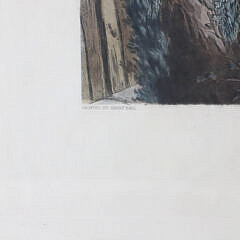 Antique Equestrian Lithograph Titled “Gone Away”