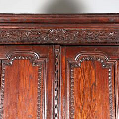 Diminutive French Provincial Carved Oak Two Door Armoire, 19th Century