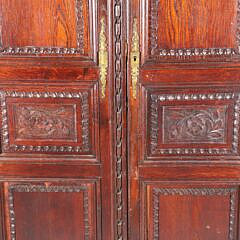 Diminutive French Provincial Carved Oak Two Door Armoire, 19th Century