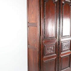 Diminutive French Provincial Carved Oak Two Door Armoire, 19th Century