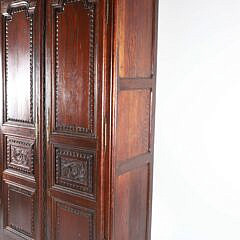 Diminutive French Provincial Carved Oak Two Door Armoire, 19th Century