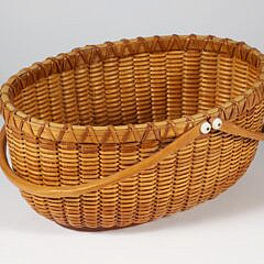 Paul Willer Oval Double Swing Handle Nantucket Basket
